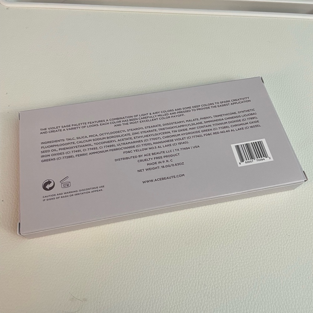 Ace Beautē violet sage eye palette - Picture 5 of 8